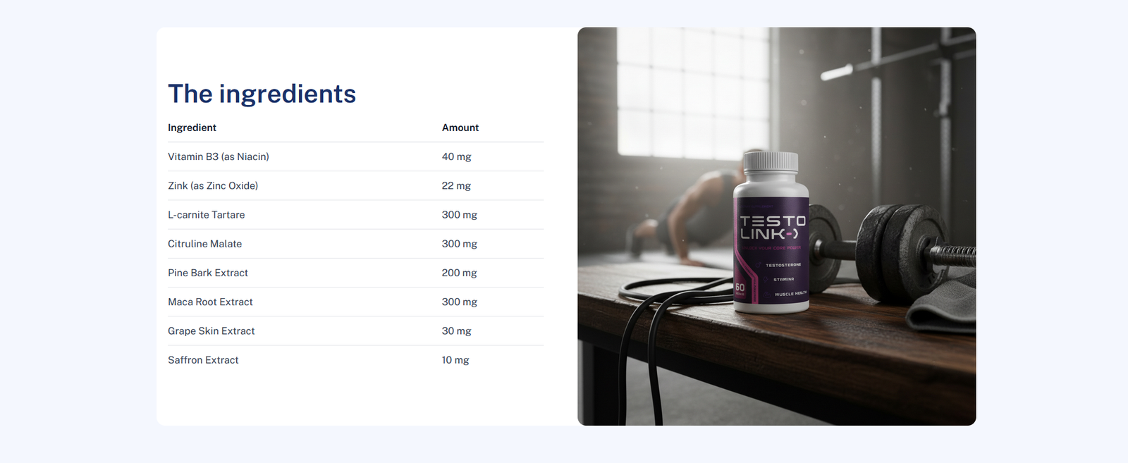 tesrolink ingredients